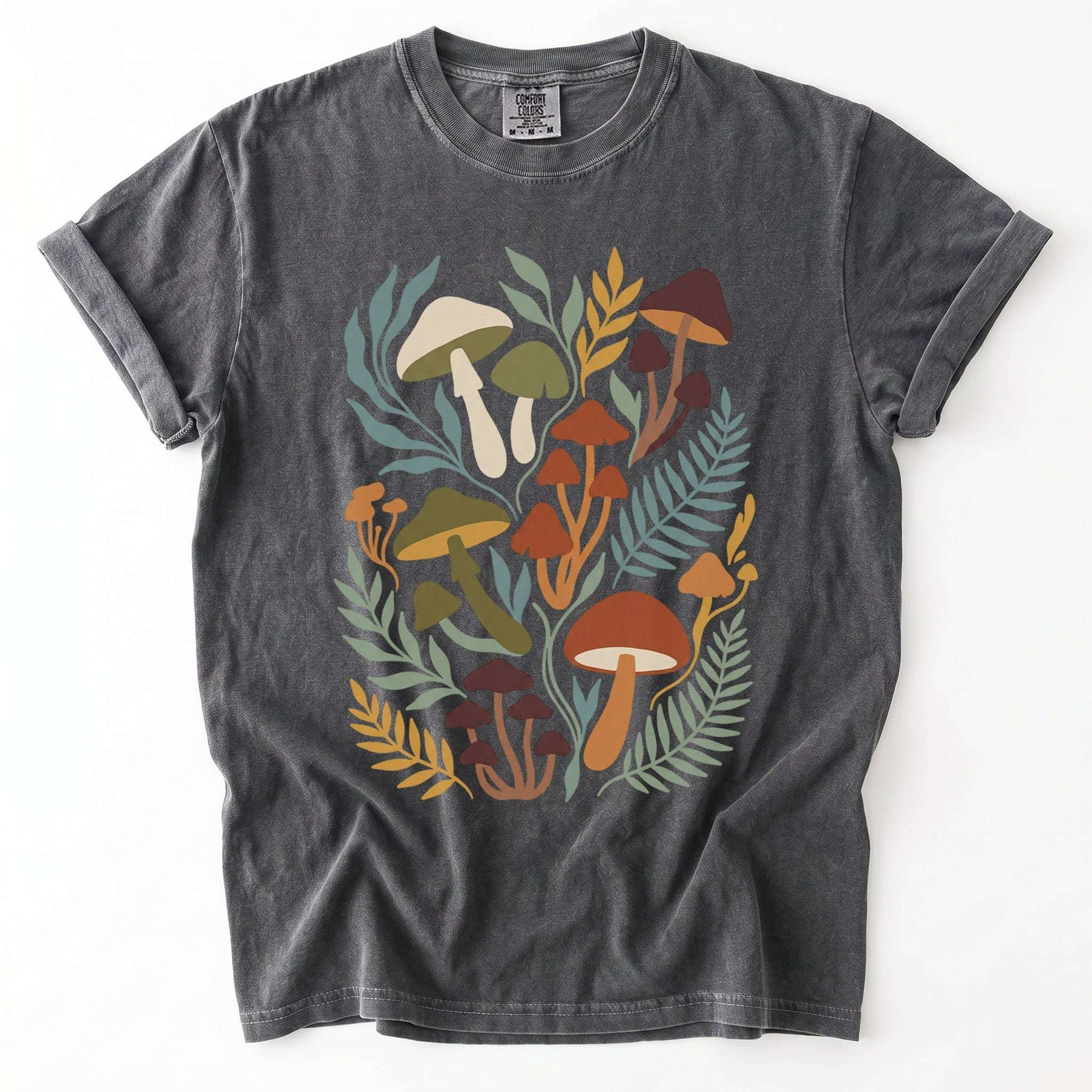 Mushroom Foliage Vintage Washed T-Shirt