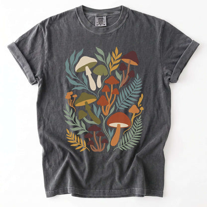 Mushroom Foliage Vintage Washed T-Shirt