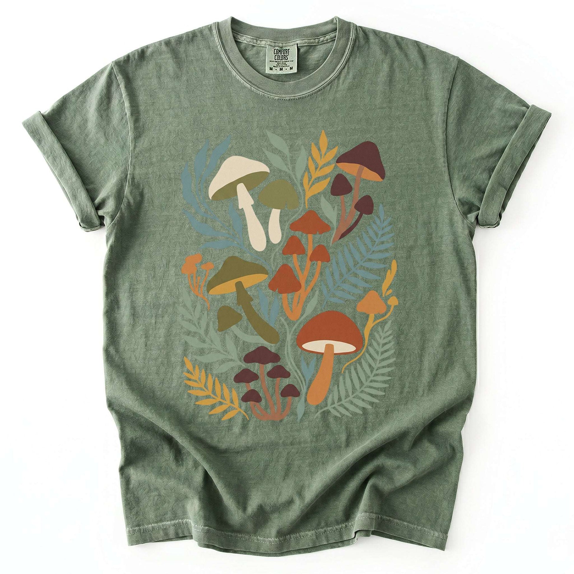 Mushroom Foliage Vintage Washed T-Shirt