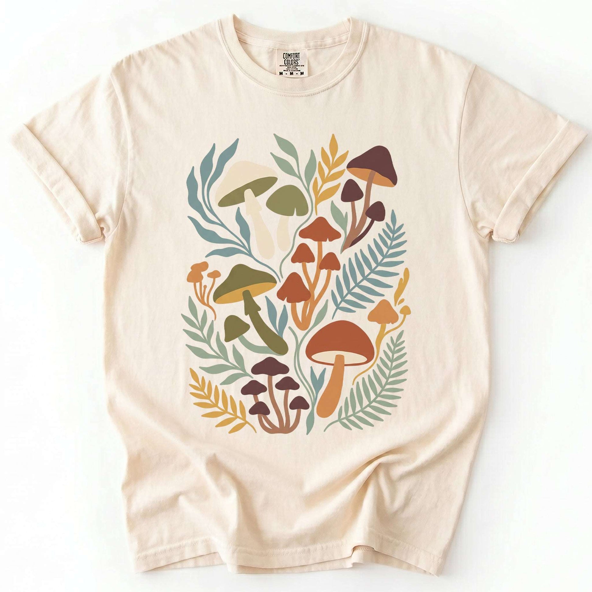 Mushroom Foliage Vintage Washed T-Shirt