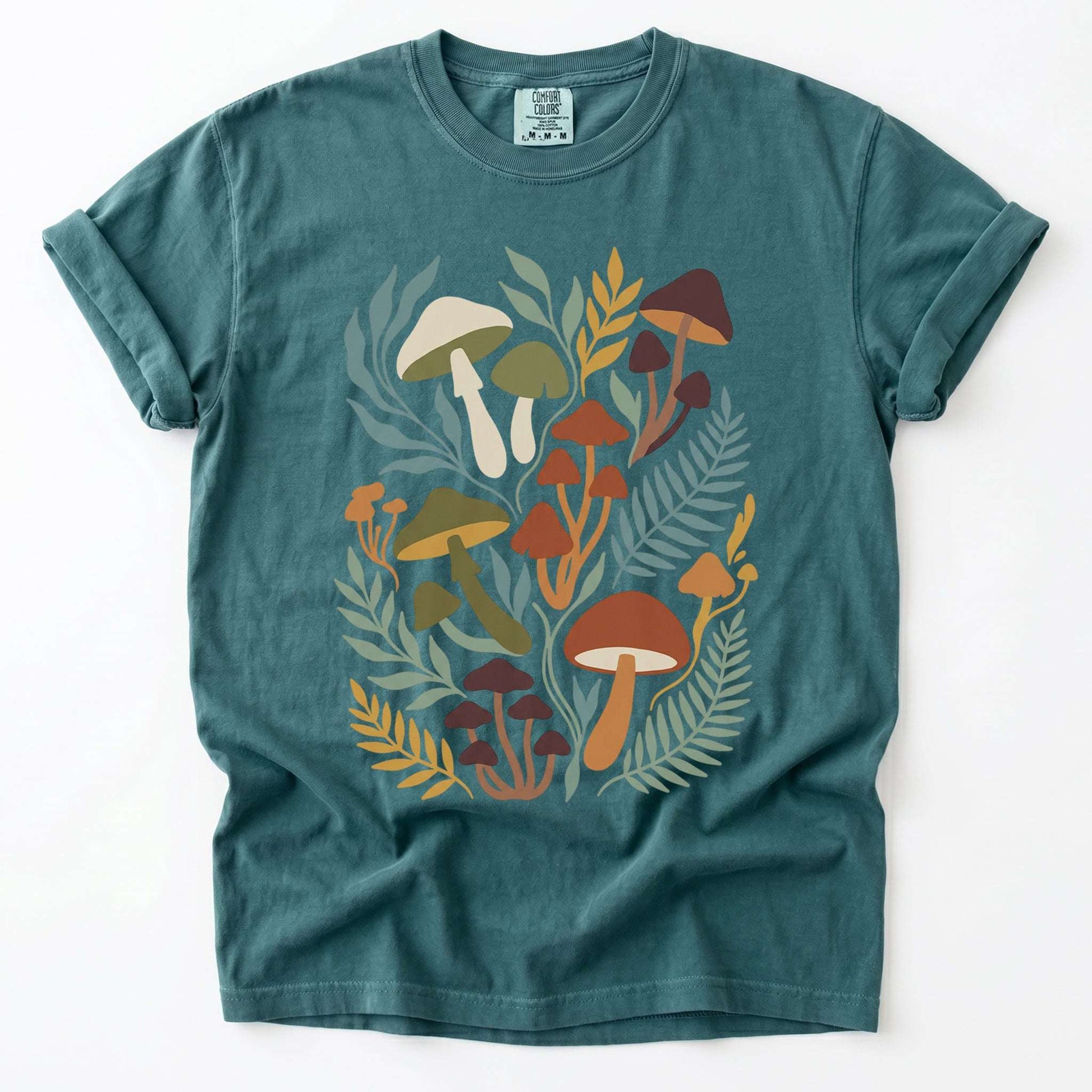 Mushroom Foliage Vintage Washed T-Shirt