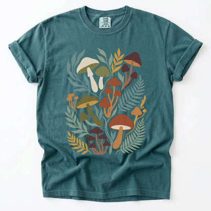 Mushroom Foliage Vintage Washed T-Shirt