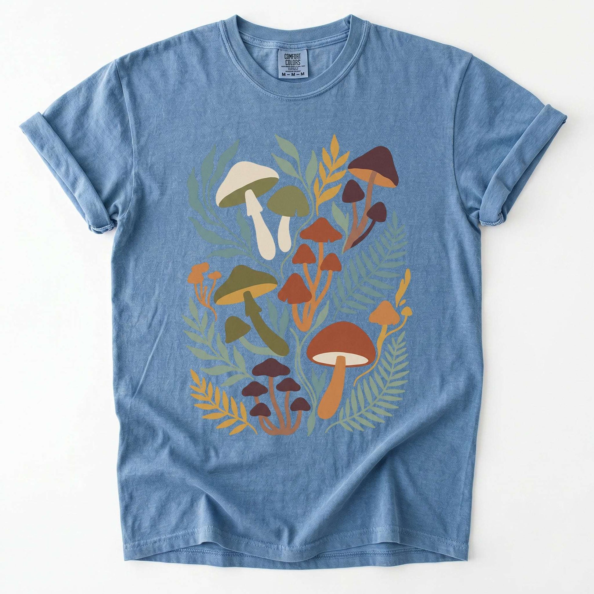 Mushroom Foliage Vintage Washed T-Shirt