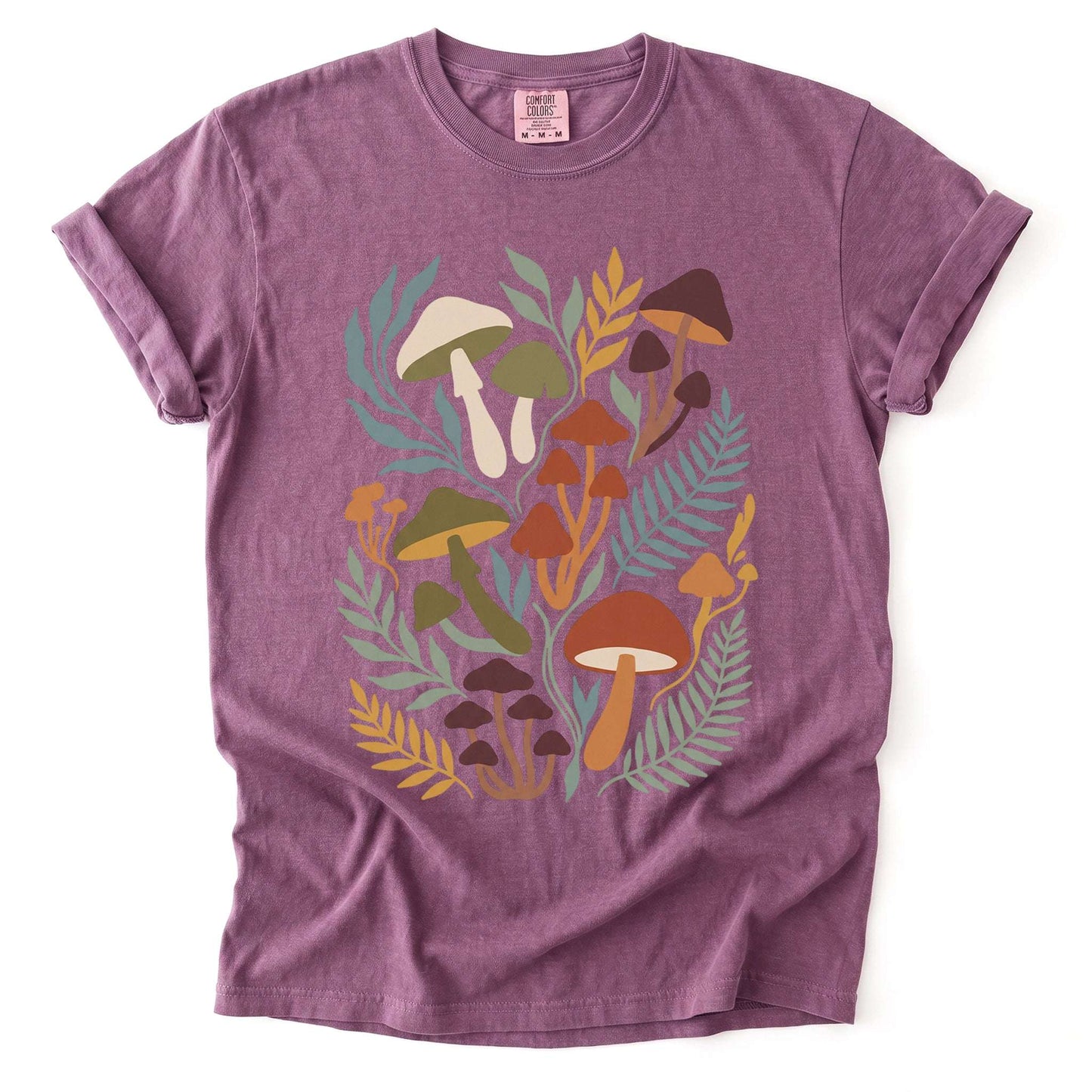 Mushroom Foliage Vintage Washed T-Shirt