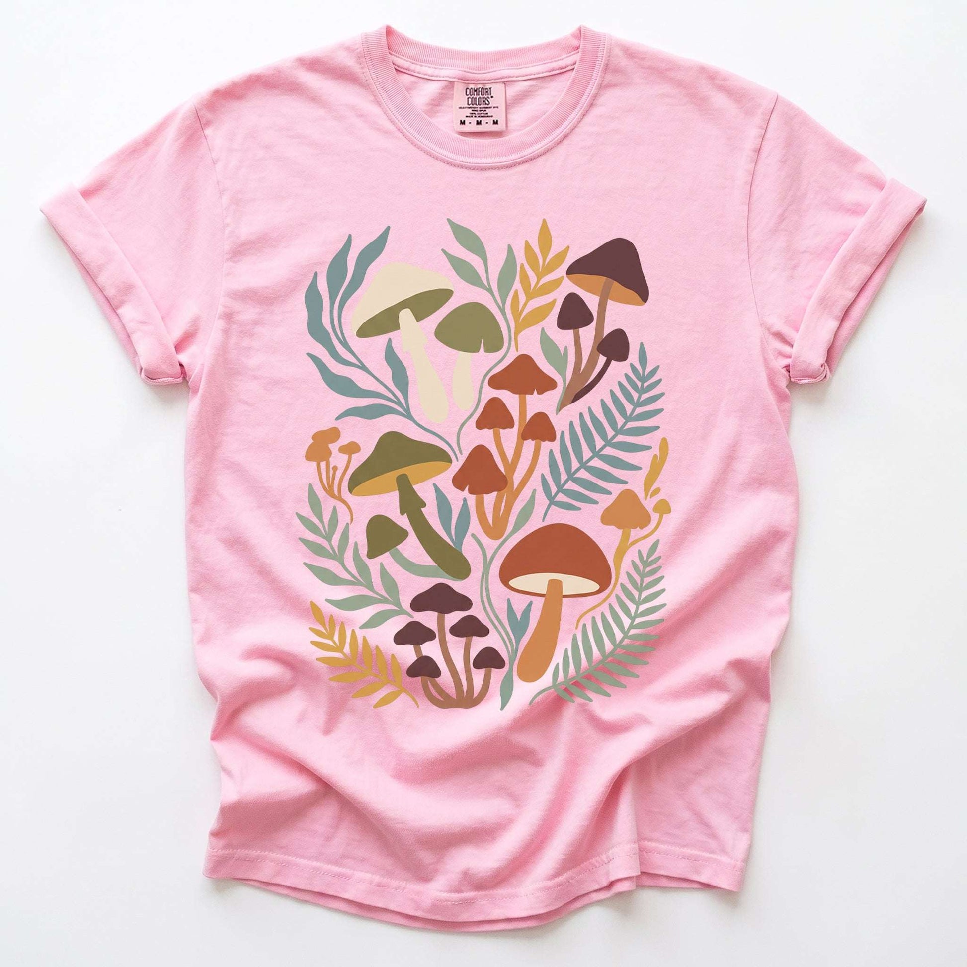 Mushroom Foliage Vintage Washed T-Shirt