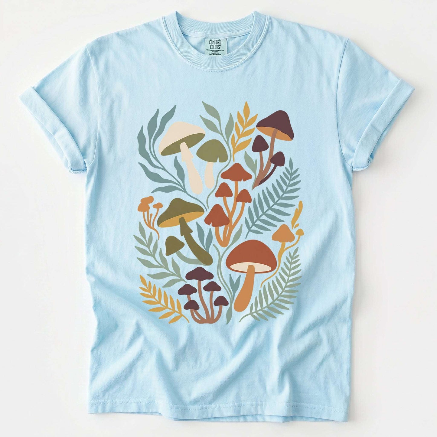 Mushroom Foliage Vintage Washed T-Shirt