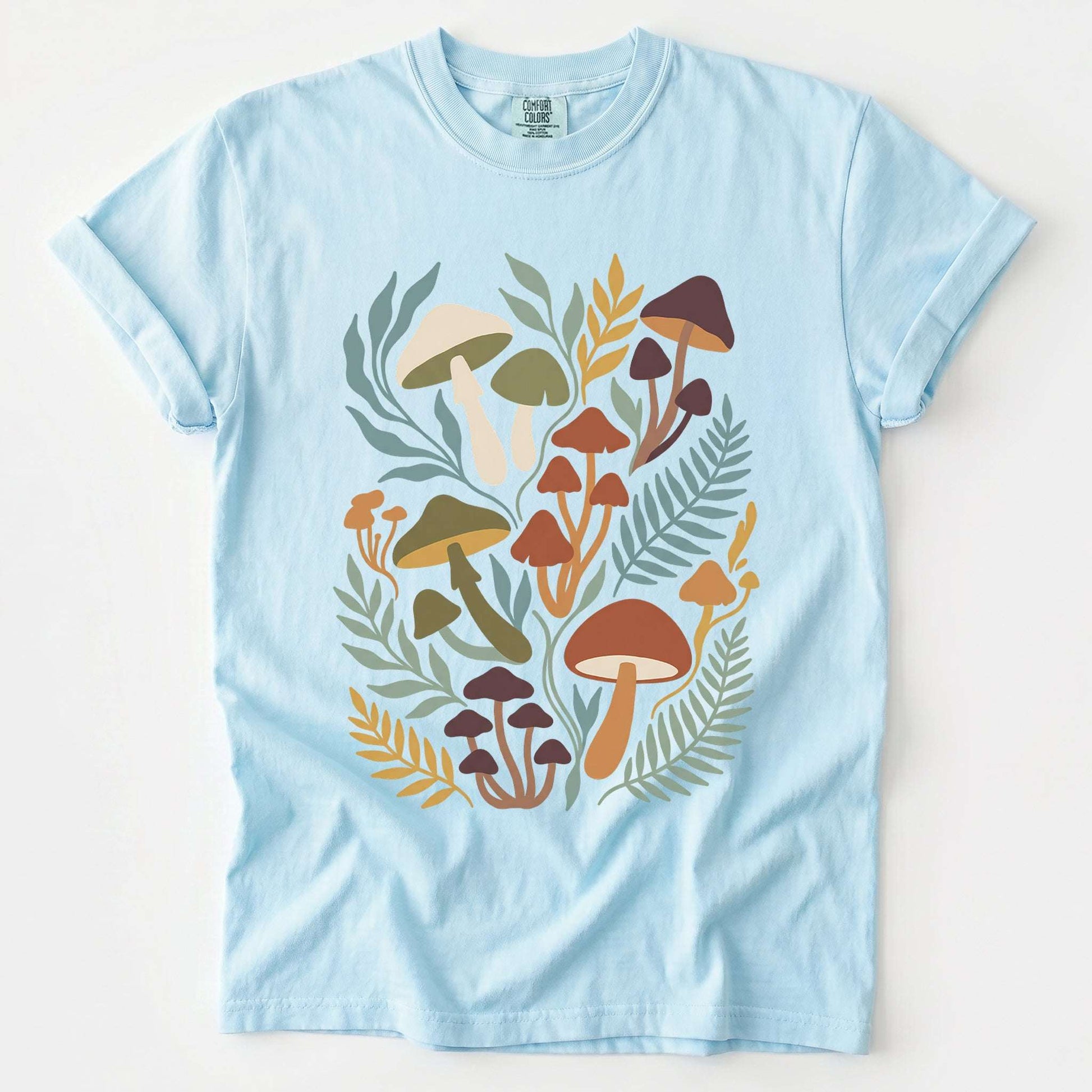 Mushroom Foliage Vintage Washed T-Shirt