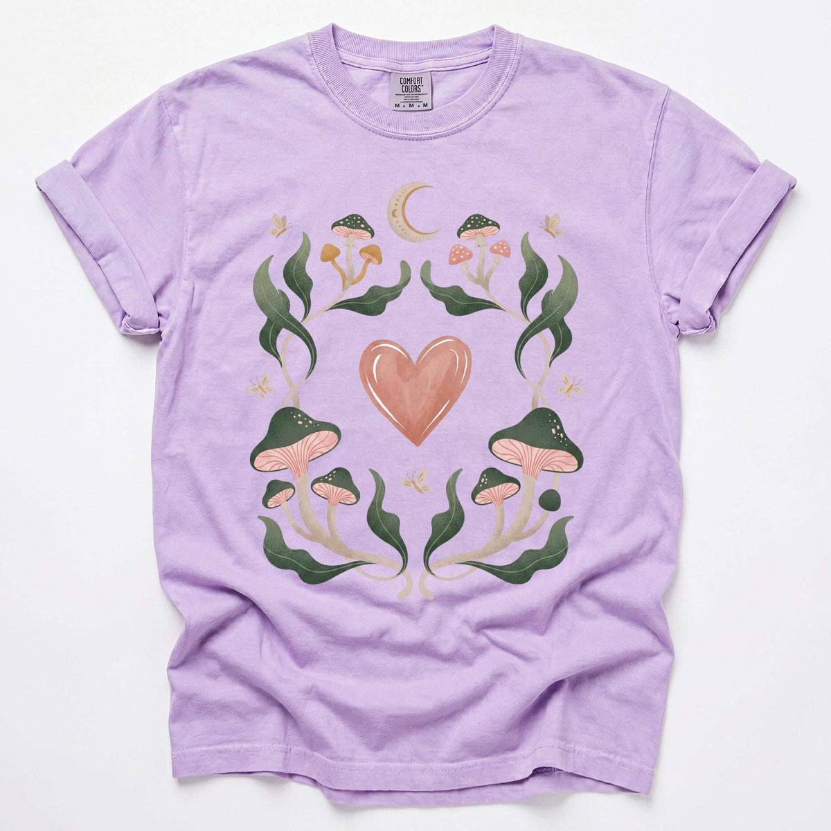 Mushroom & Heart Vintage Washed T-Shirt