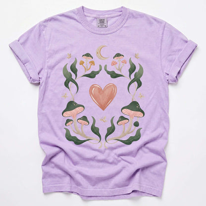 Mushroom & Heart Vintage Washed T-Shirt