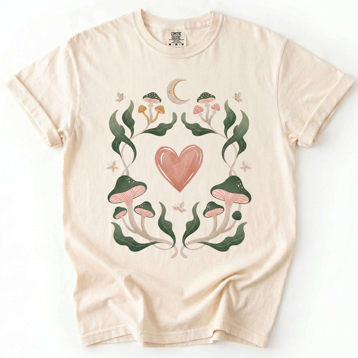 Mushroom & Heart Vintage Washed T-Shirt