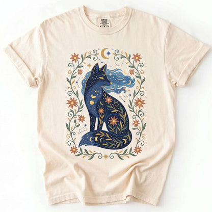 Mystic Celestial Fox Vintage Washed T-Shirt