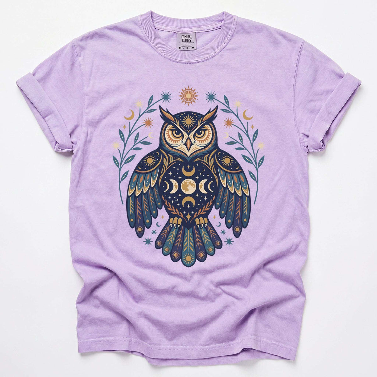 Mystic Celestial Owl Vintage Washed T-Shirt