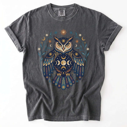 Mystic Celestial Owl Vintage Washed T-Shirt