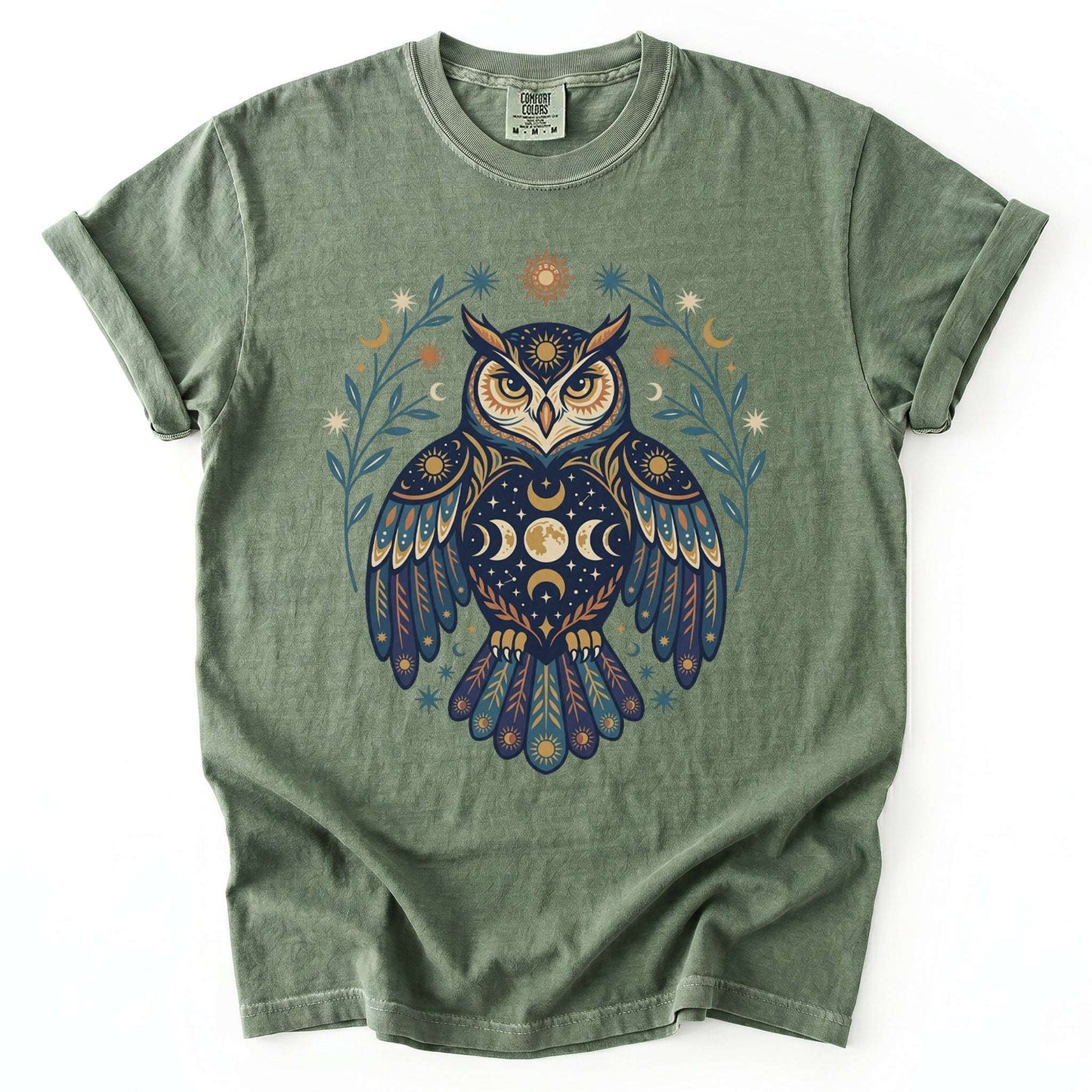 Mystic Celestial Owl Vintage Washed T-Shirt