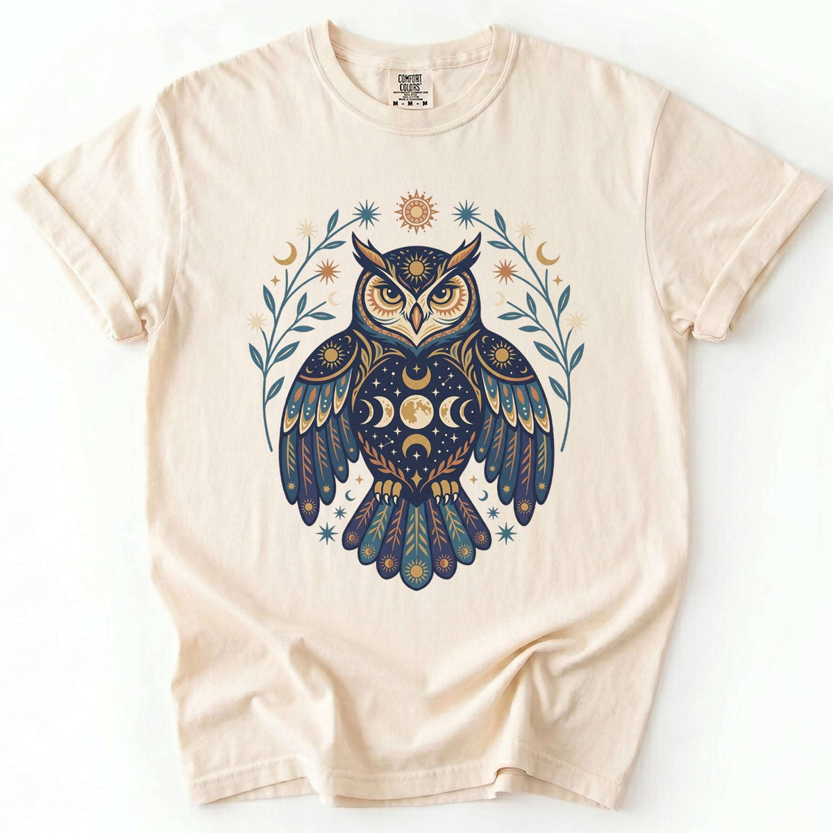 Mystic Celestial Owl Vintage Washed T-Shirt