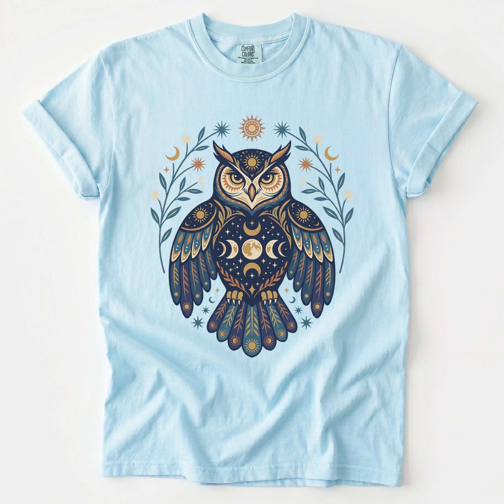 Mystic Celestial Owl Vintage Washed T-Shirt
