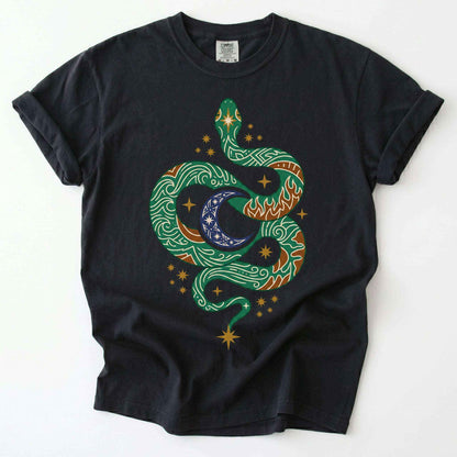 Mystical Celestial Serpent Vintage Washed T-Shirt
