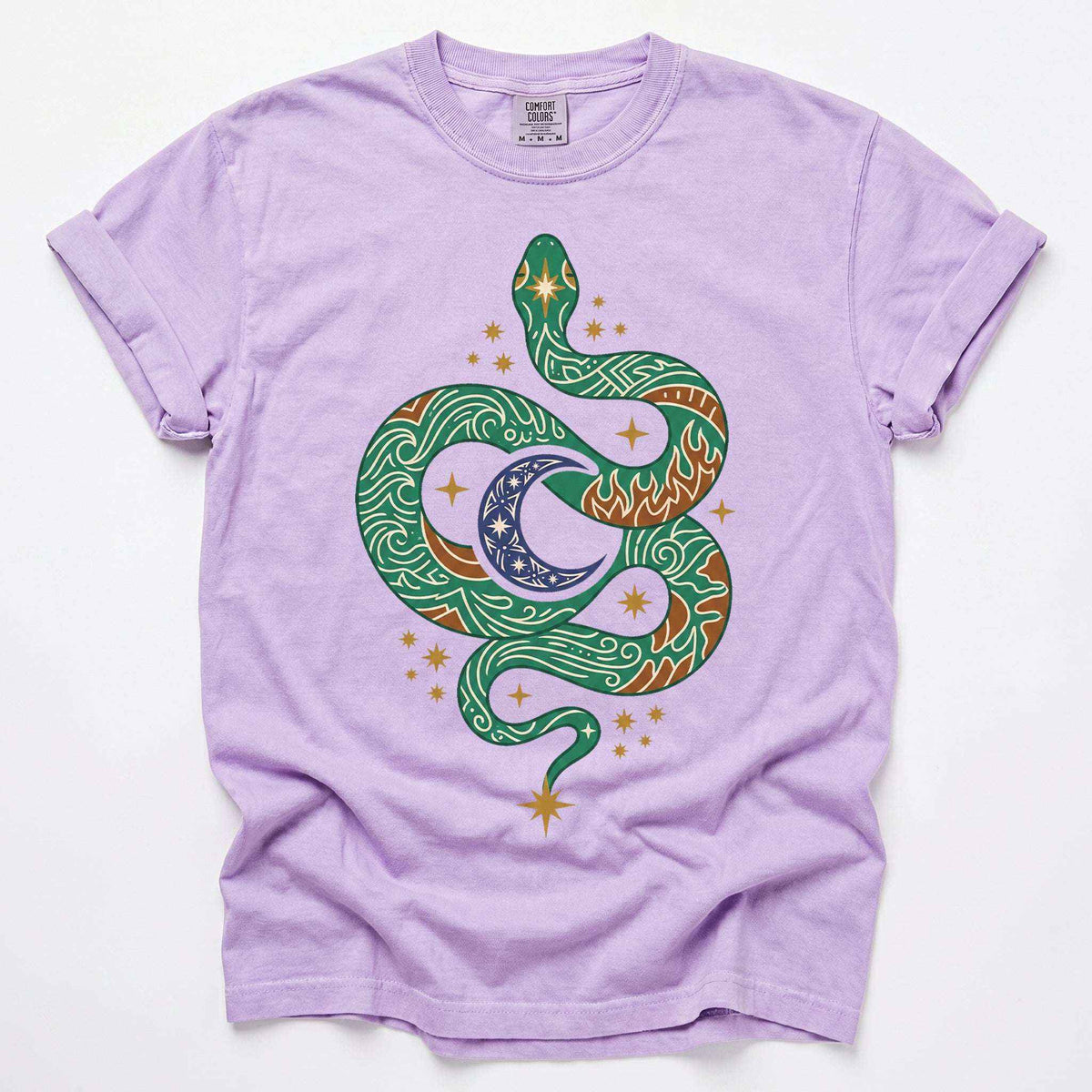 Mystical Celestial Serpent Vintage Washed T-Shirt