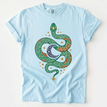 Mystical Celestial Serpent Vintage Washed T-Shirt