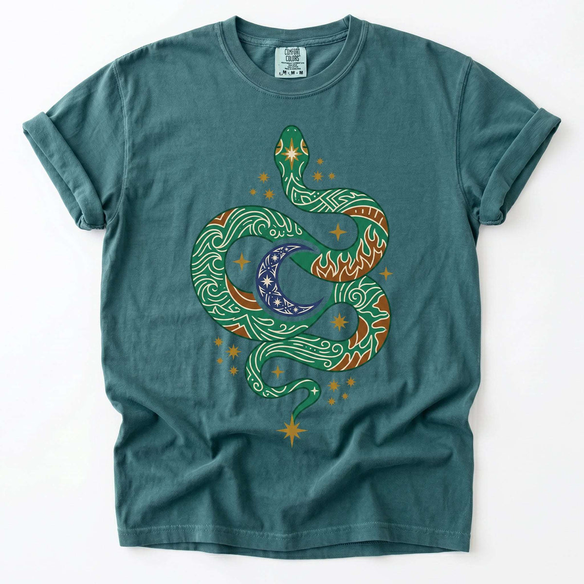 Mystical Celestial Serpent Vintage Washed T-Shirt