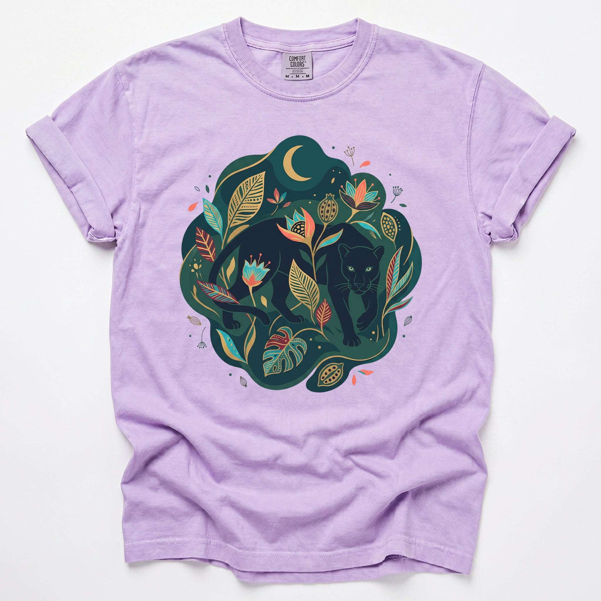 Mystical Jungle Panther Vintage Washed T-Shirt