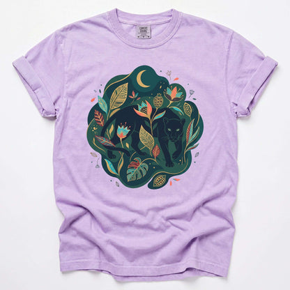 Mystical Jungle Panther Vintage Washed T-Shirt