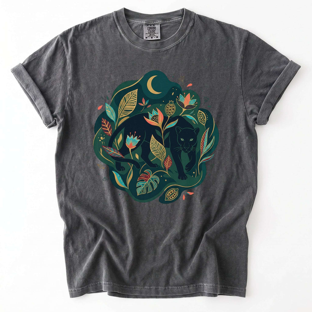 Mystical Jungle Panther Vintage Washed T-Shirt
