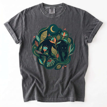 Mystical Jungle Panther Vintage Washed T-Shirt
