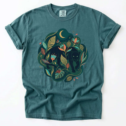 Mystical Jungle Panther Vintage Washed T-Shirt