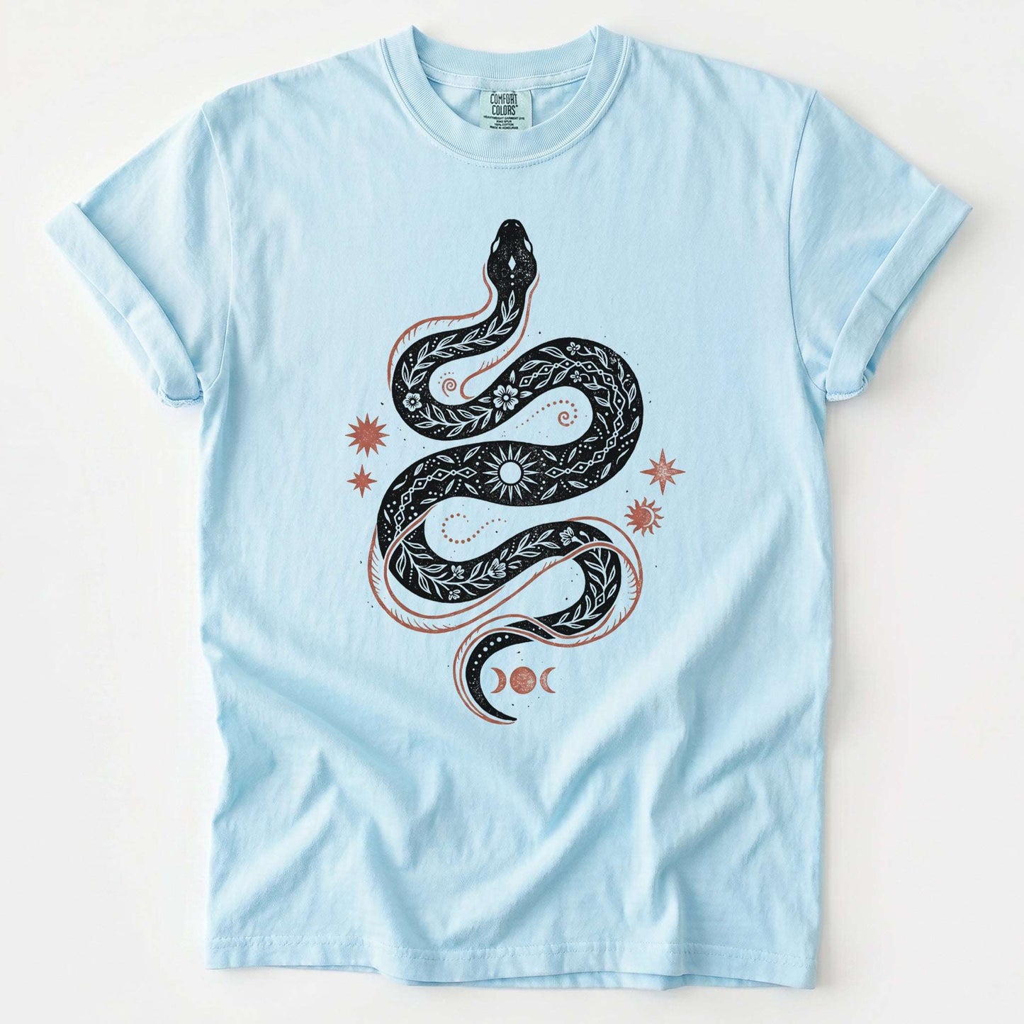 Mystical Celestial Snake Vintage Washed T-Shirt