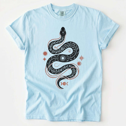 Mystical Celestial Snake Vintage Washed T-Shirt