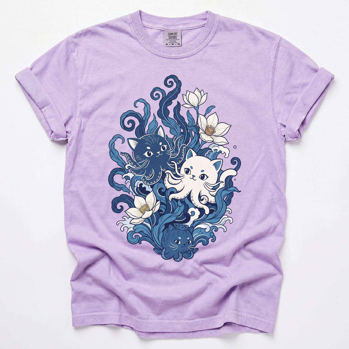 Ocean Wave Octocat Vintage Washed T-Shirt