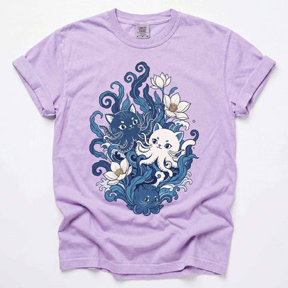 Ocean Wave Octocat Vintage Washed T-Shirt