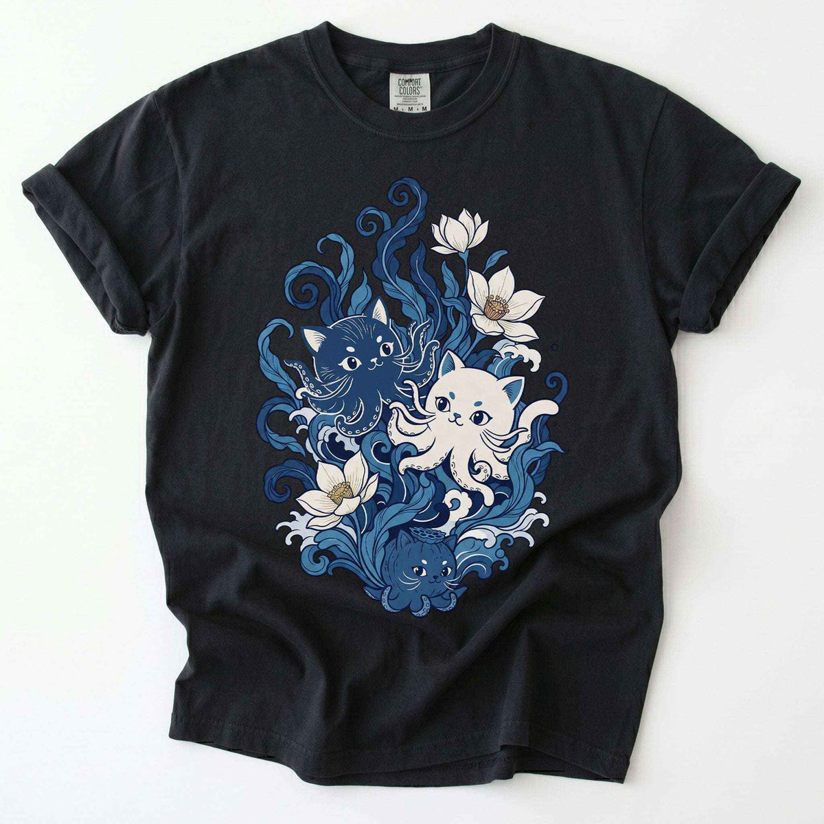 Ocean Wave Octocat Vintage Washed T-Shirt