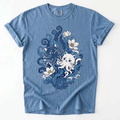 Ocean Wave Octocat Vintage Washed T-Shirt