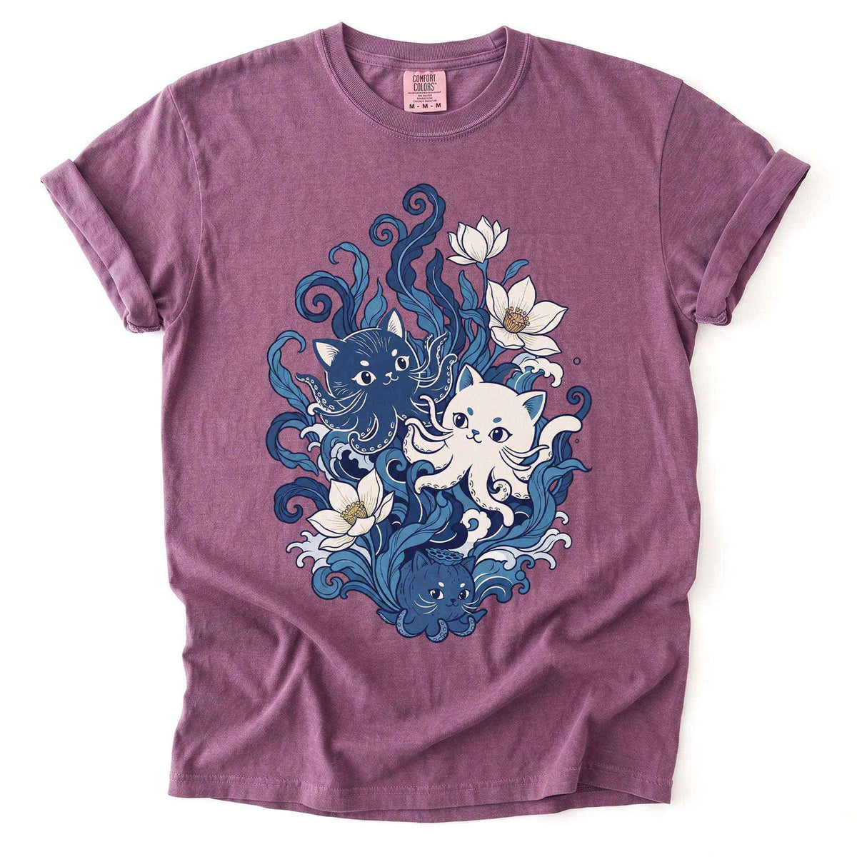 Ocean Wave Octocat Vintage Washed T-Shirt