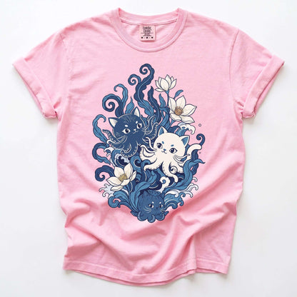 Ocean Wave Octocat Vintage Washed T-Shirt