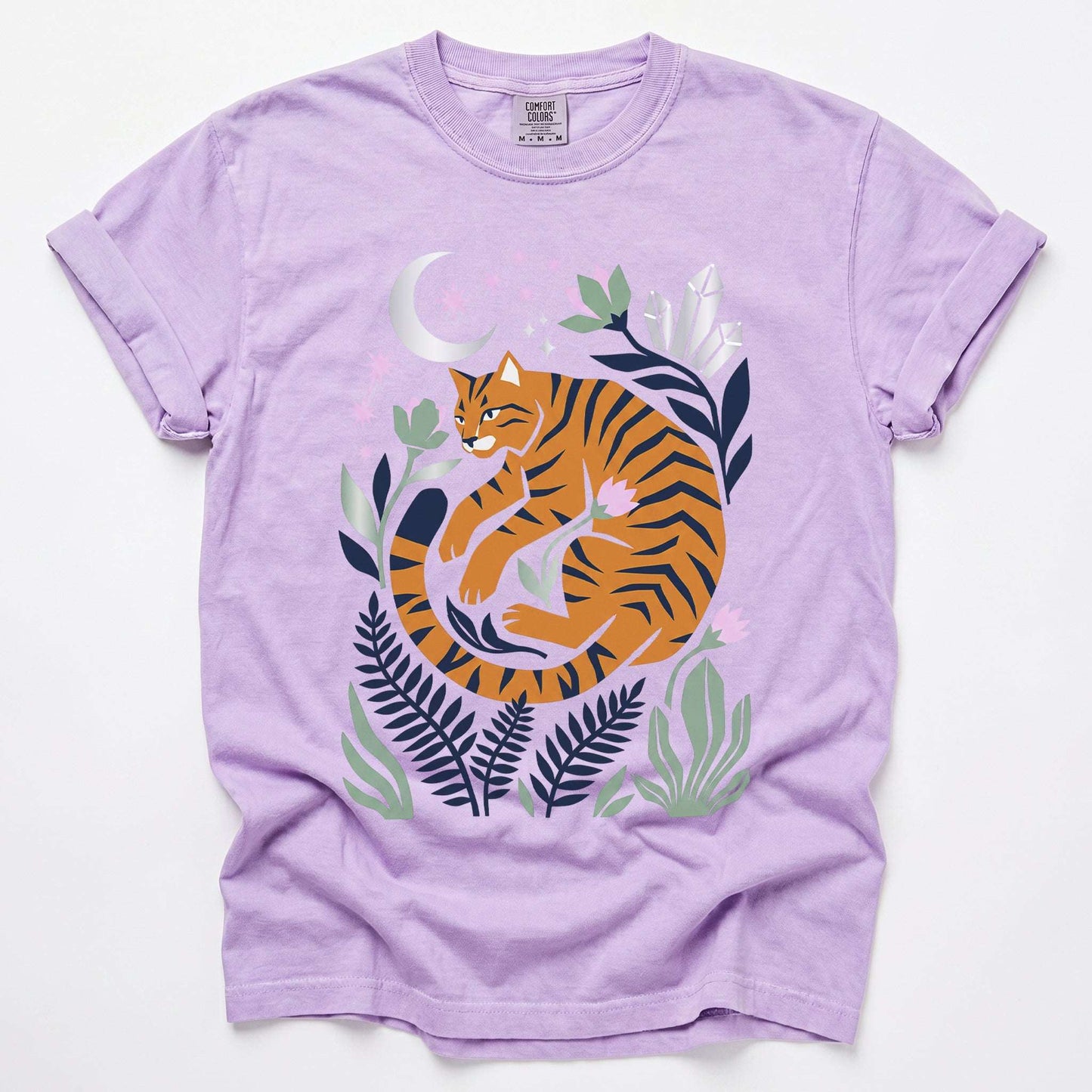 Botanical Cat Vintage Washed T-Shirt