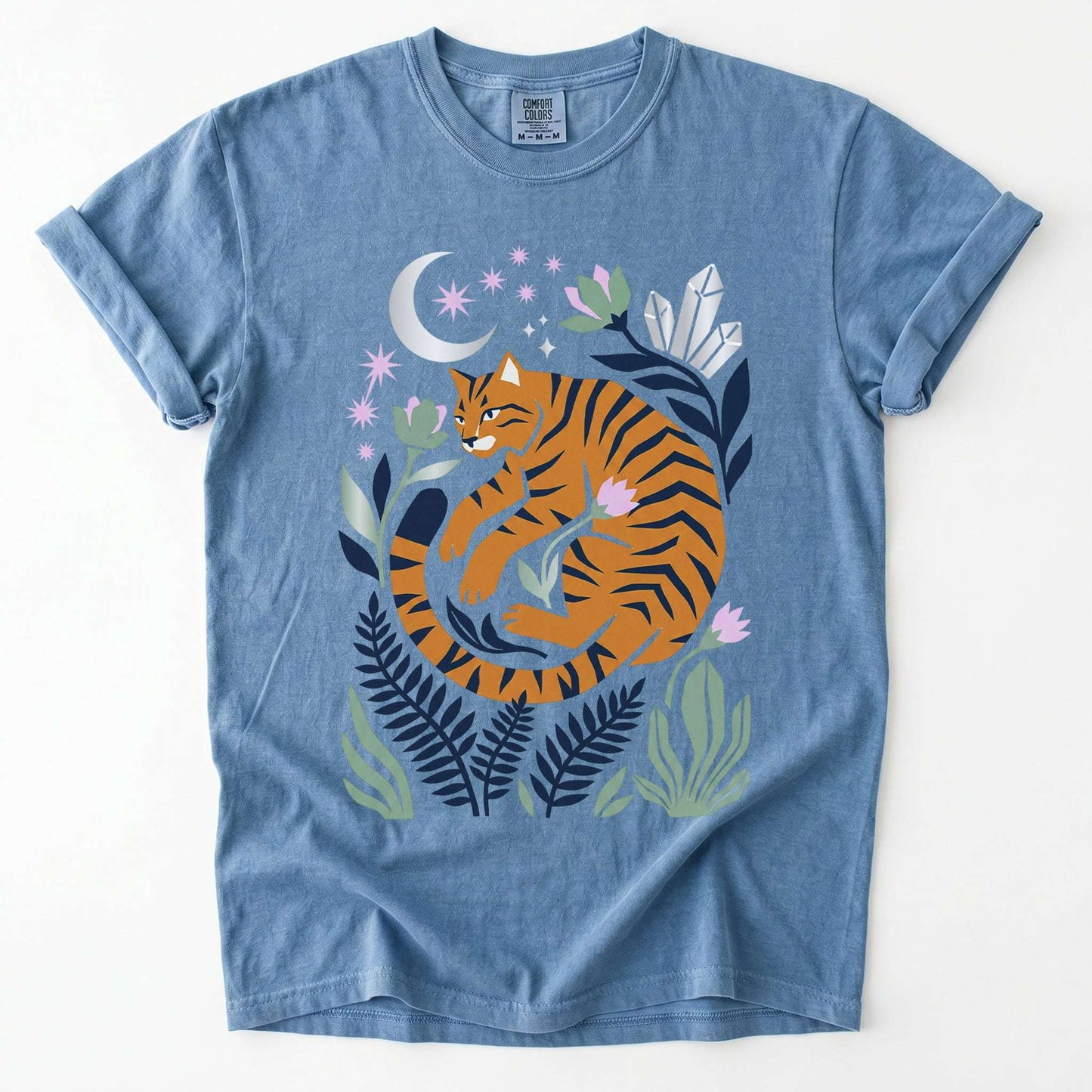 Botanical Cat Vintage Washed T-Shirt