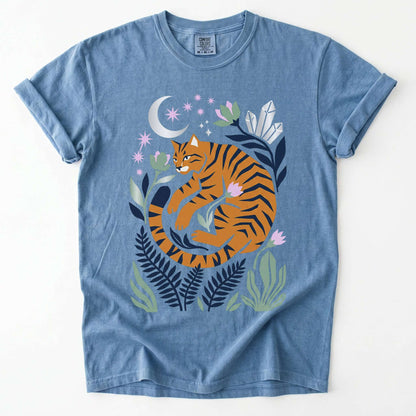 Botanical Cat Vintage Washed T-Shirt