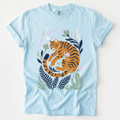Botanical Cat Vintage Washed T-Shirt