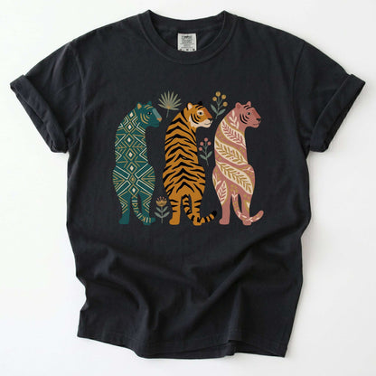 Patterned Tigers Trio Vintage Washed T-Shirt