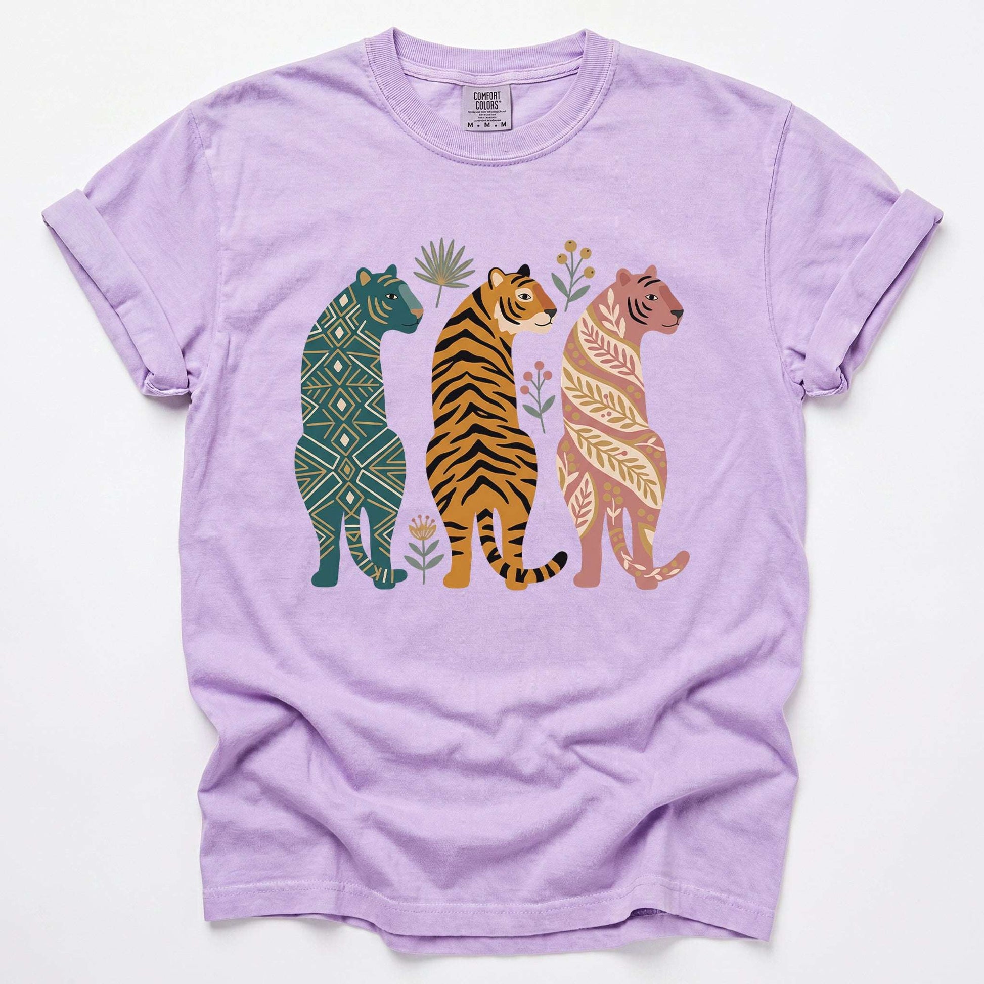 Patterned Tigers Trio Vintage Washed T-Shirt