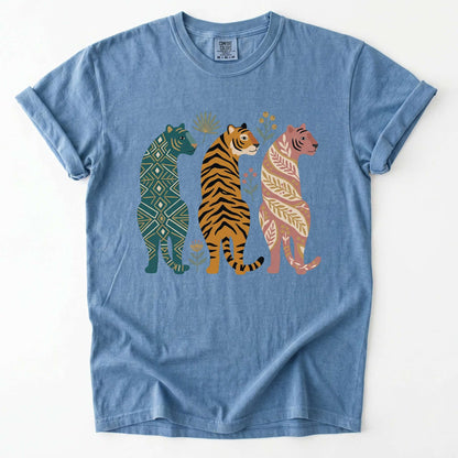 Patterned Tigers Trio Vintage Washed T-Shirt