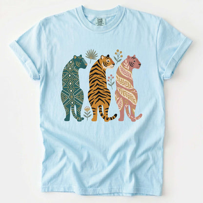 Patterned Tigers Trio Vintage Washed T-Shirt