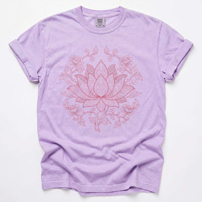 Pink Lotus Mandala Vintage Washed T-Shirt