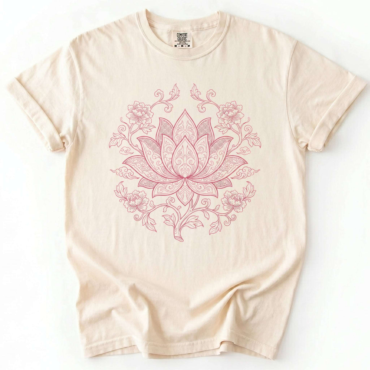 Pink Lotus Mandala Vintage Washed T-Shirt