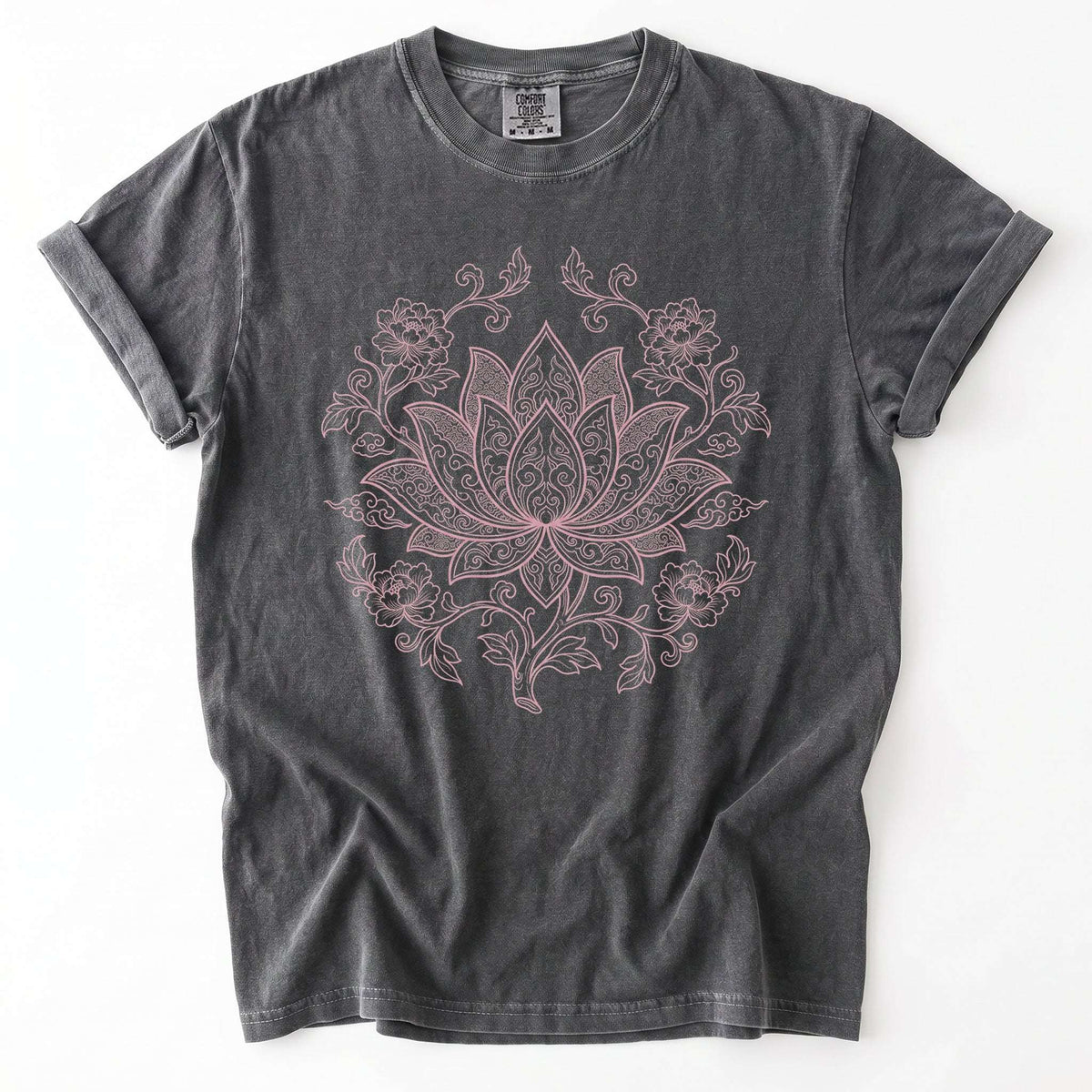 Pink Lotus Mandala Vintage Washed T-Shirt