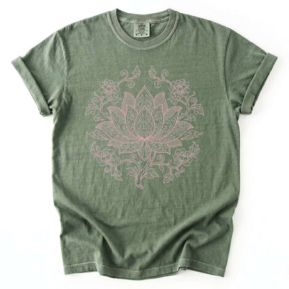 Pink Lotus Mandala Vintage Washed T-Shirt