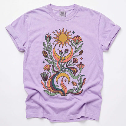 Psychedelic Flora Vintage Washed T-Shirt